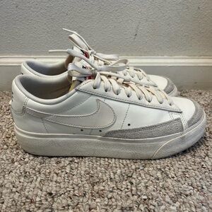 Nike Blazer Low Platform in Sail and Black